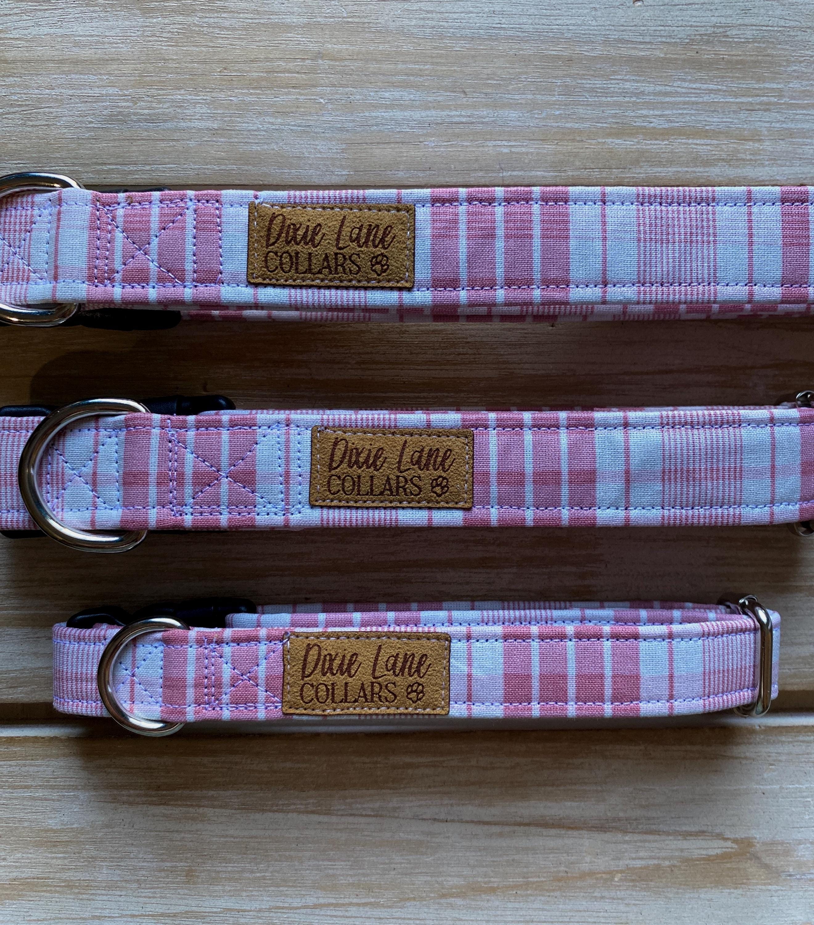 Pink Plaid Dog Collar