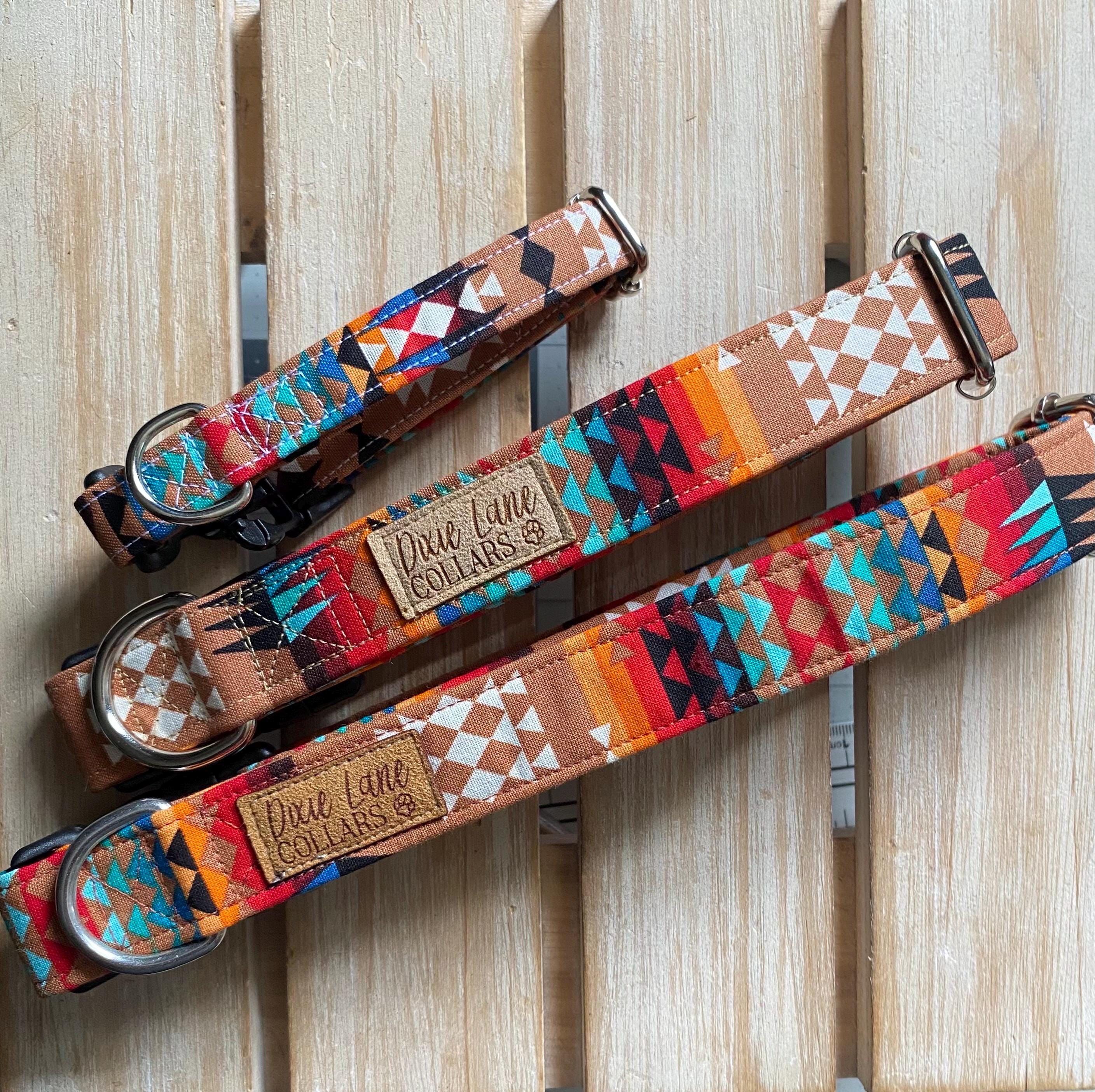 Brown Aztec Western Dog Collar