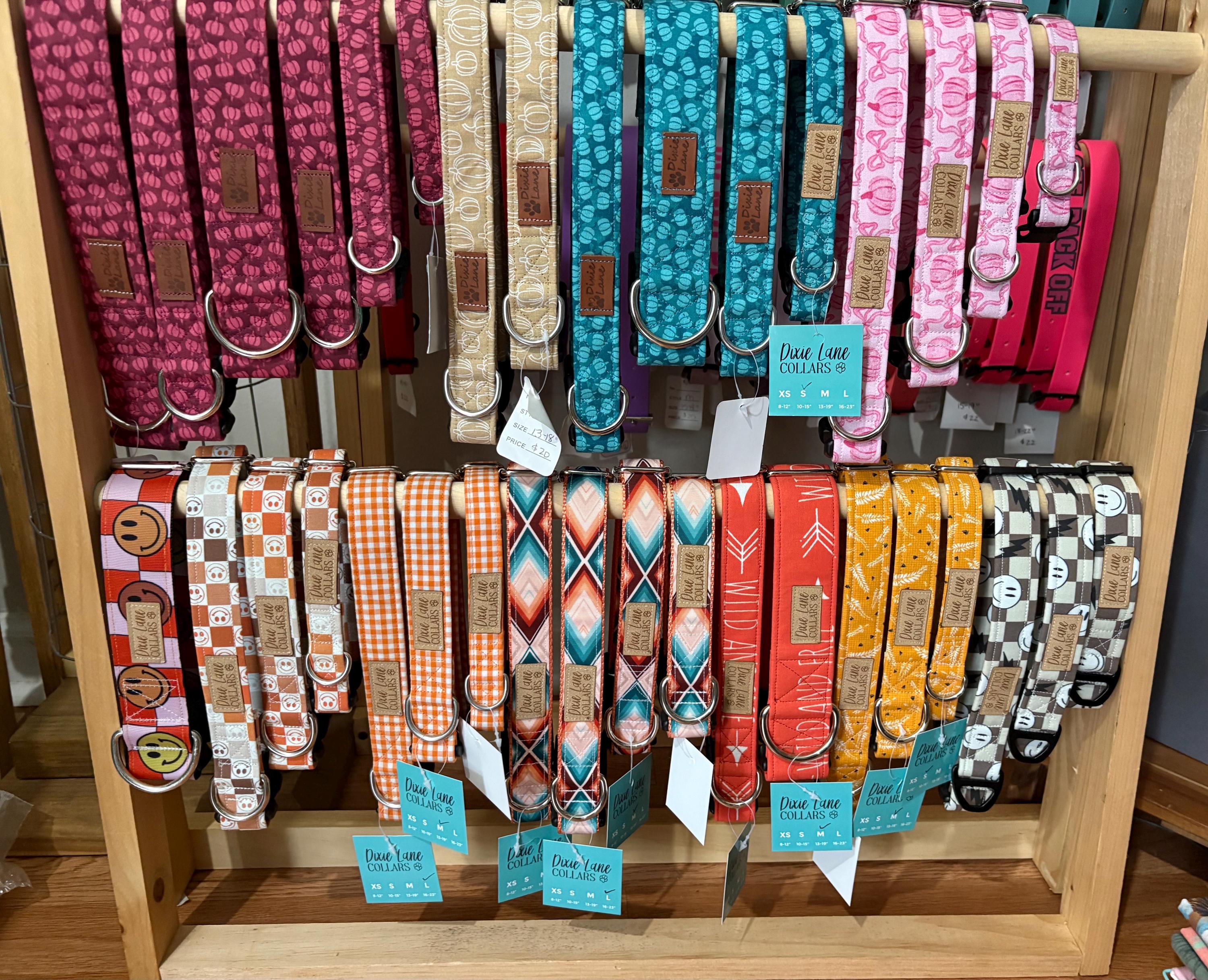 Brown and Orange Checker Smiles Dog Collar