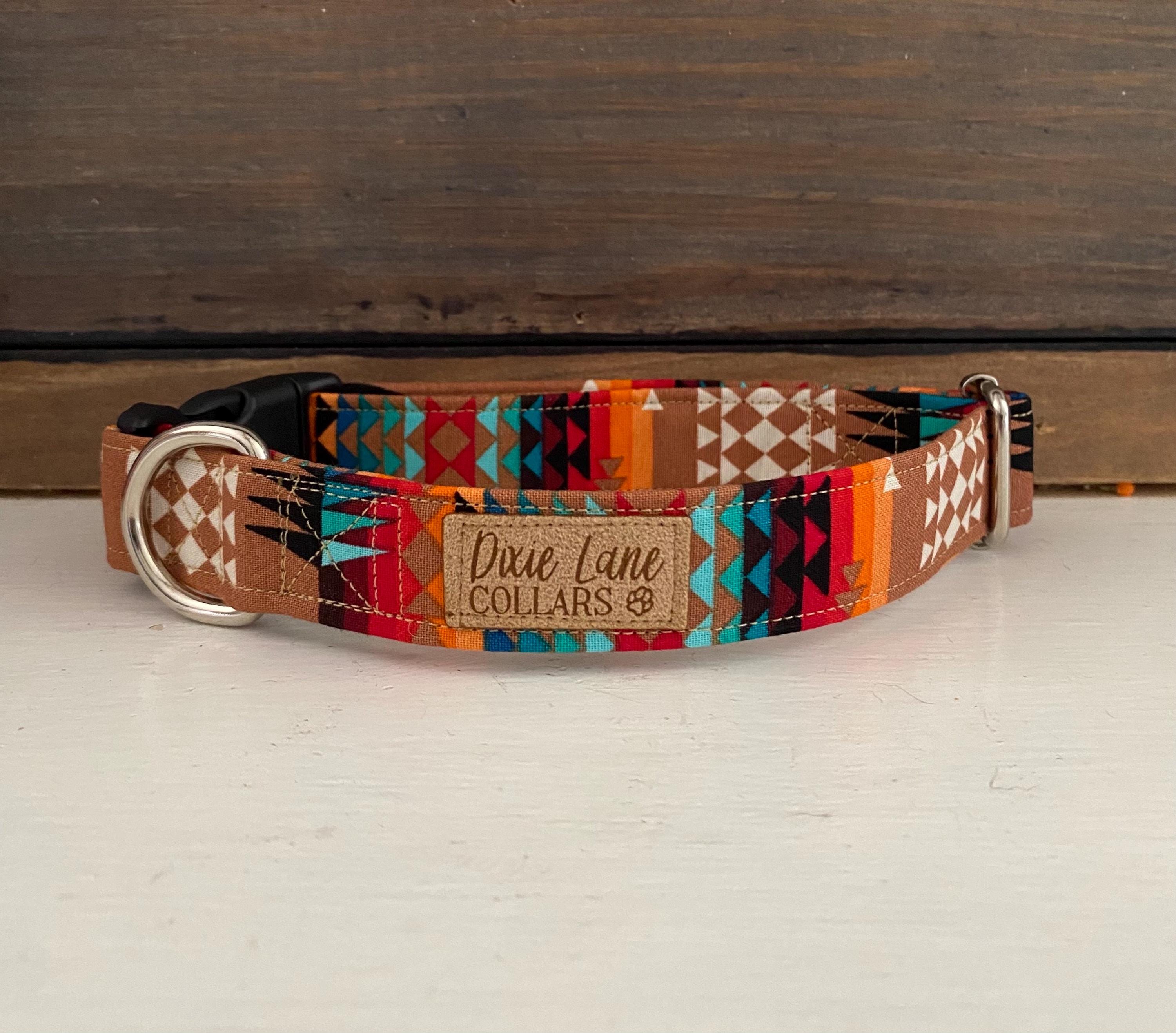 Brown Aztec Western Dog Collar