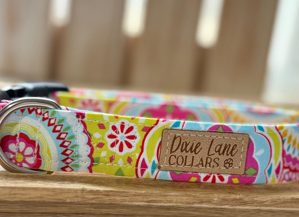 Boho Floral Dog Collar