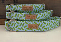 Green Pickle Striped Dog Collar
