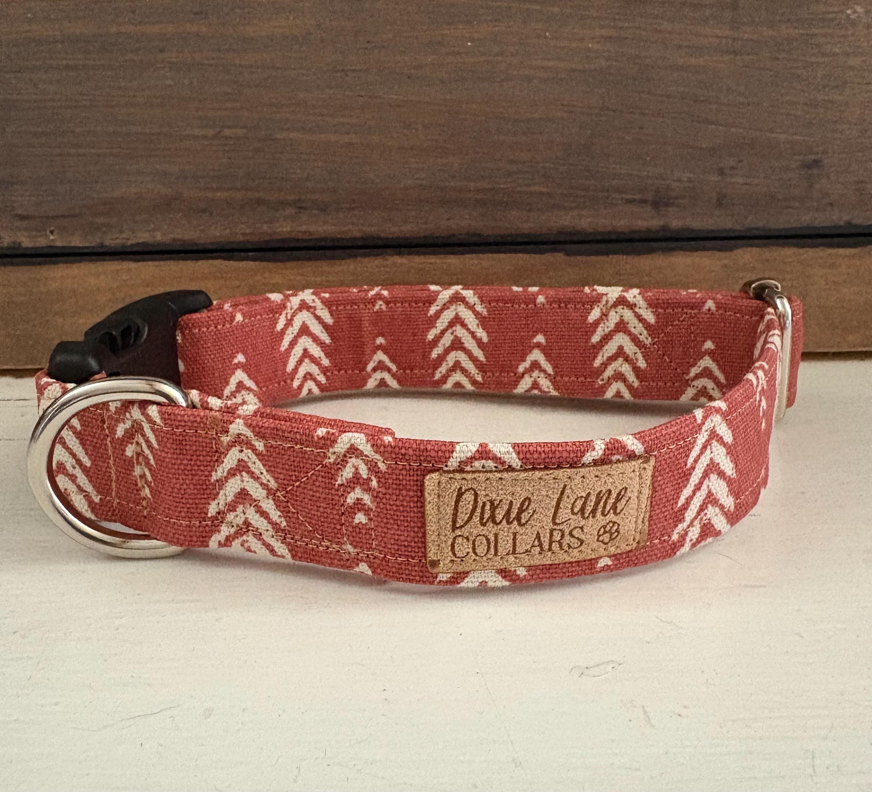 Orange Boho Feathers Dog Collar