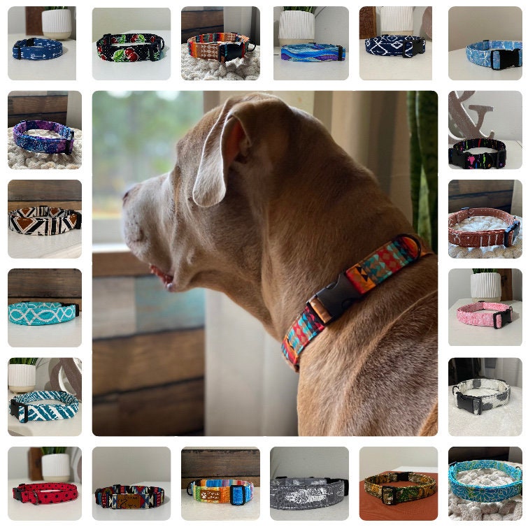 Teal Boho Aztec Dog Collar, Southwestern Tribal Pattern, Dixie Lane Collars