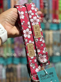 Red Cherry Blossom Dog Collar