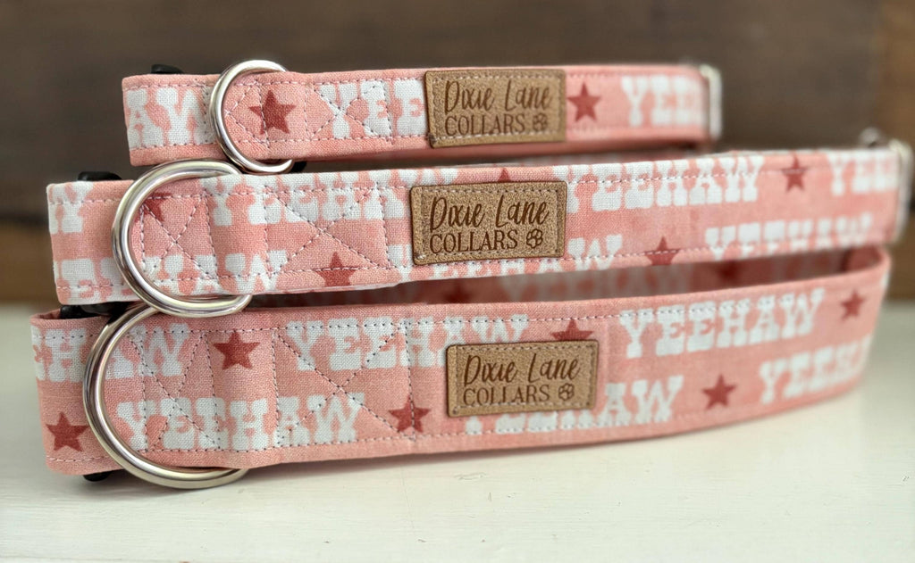 Pink Yeehaw Dog Collar