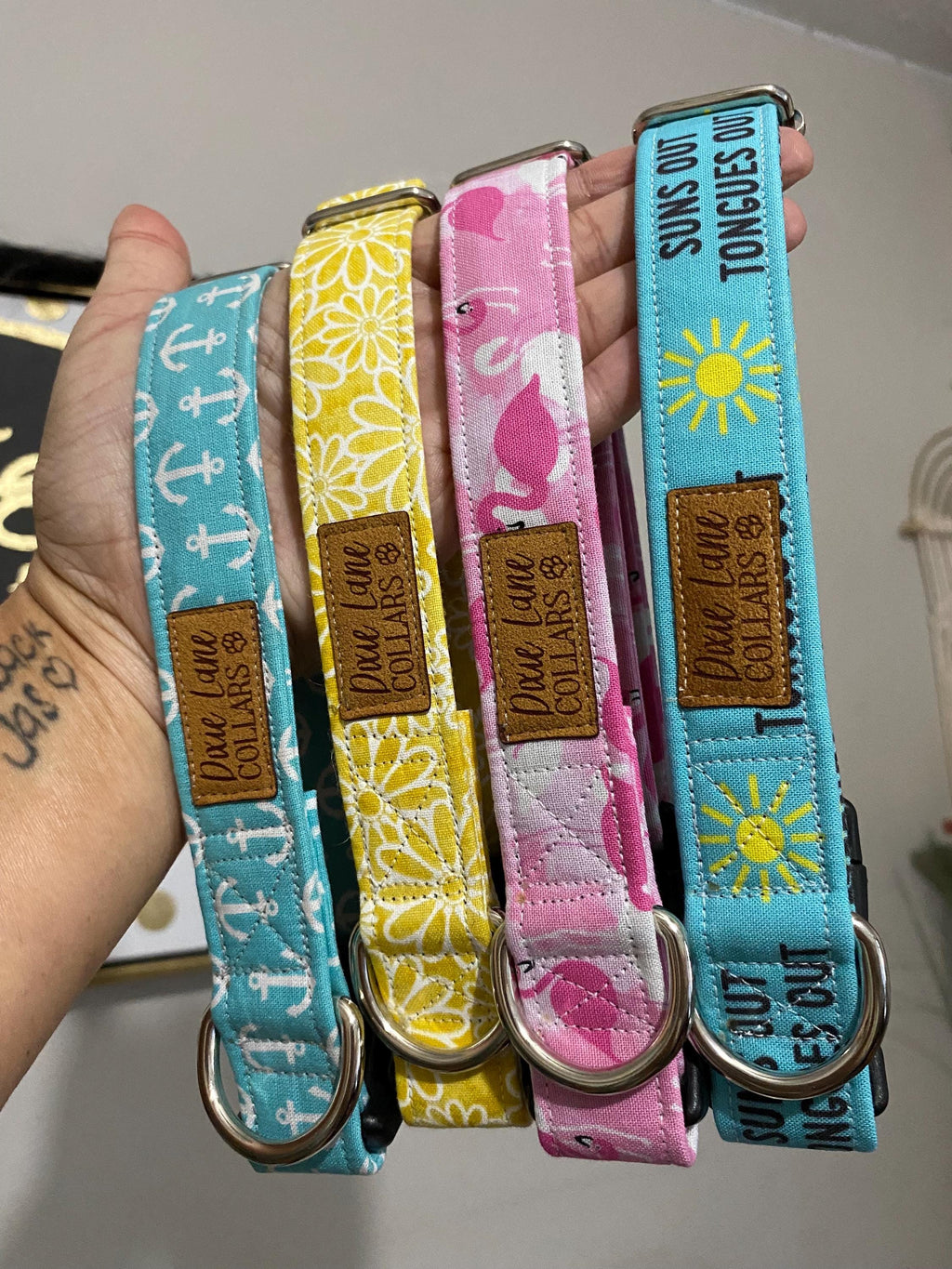 Suns Out Tongues Out Dog Collar