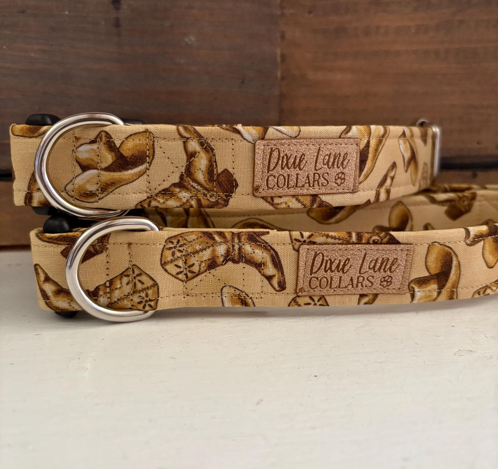 Cowboy Boots Western Dog Collar