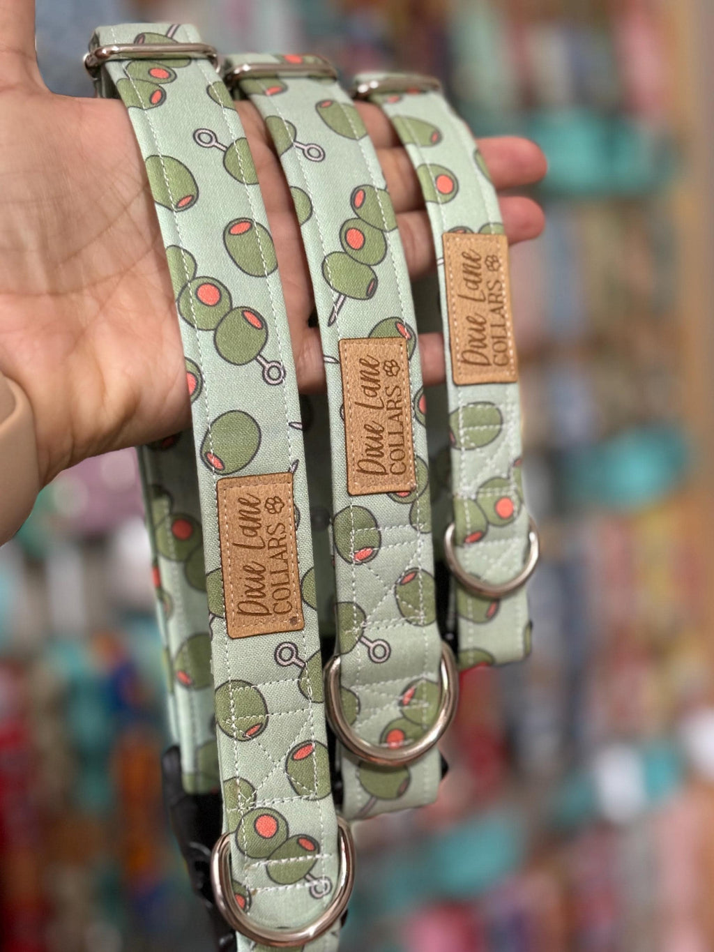 Green Olive Dog Collar