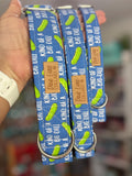 Blue Dill Pickles Dog Collar