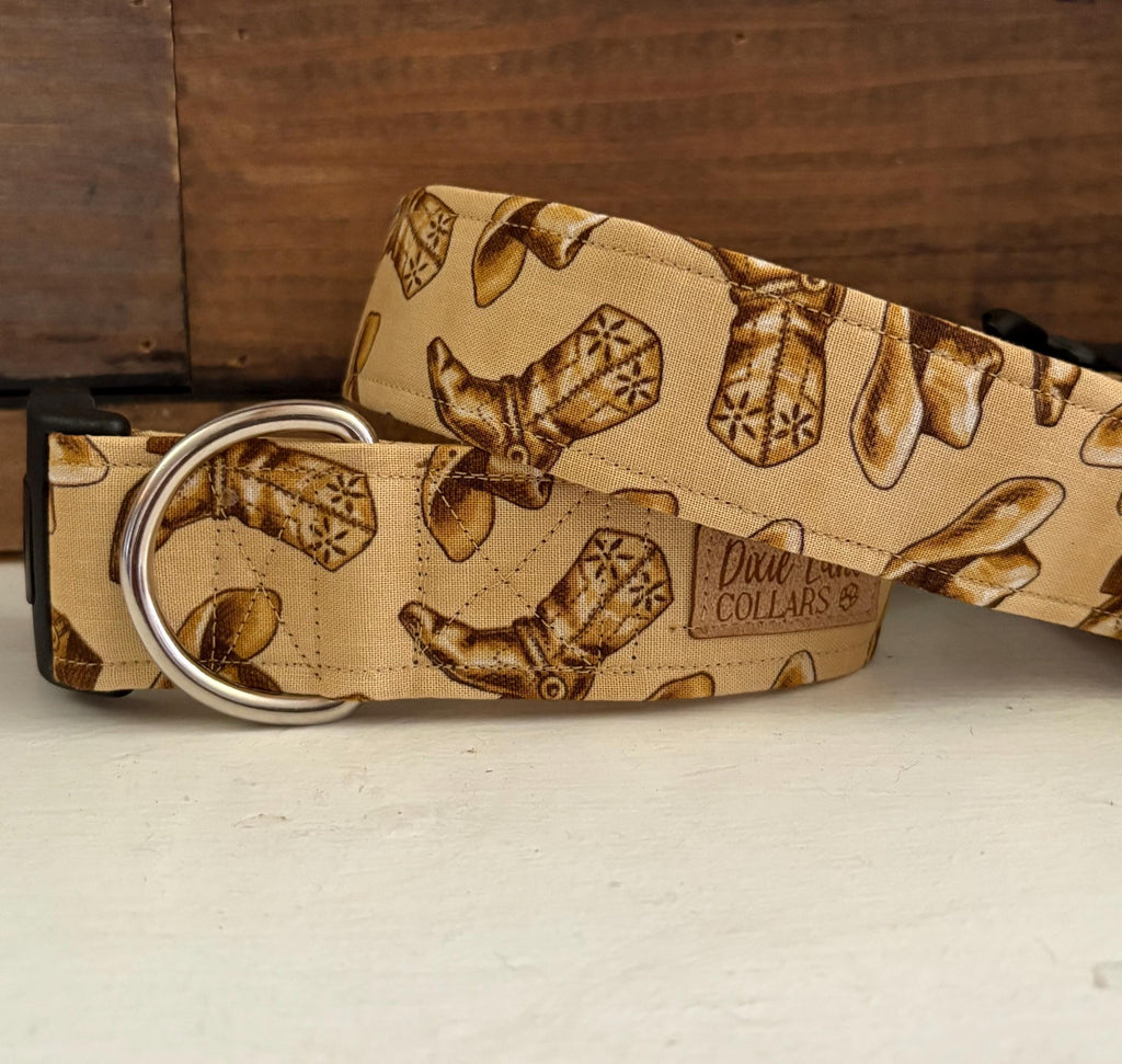 Cowboy Boots Western Dog Collar