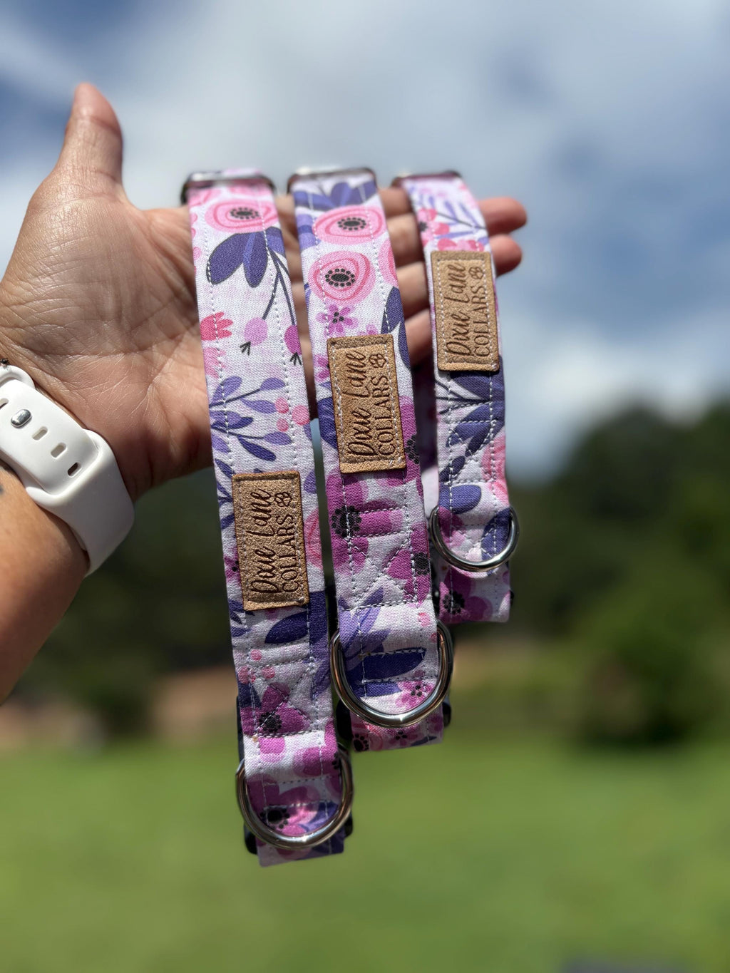 Purple Modern Floral Gingham