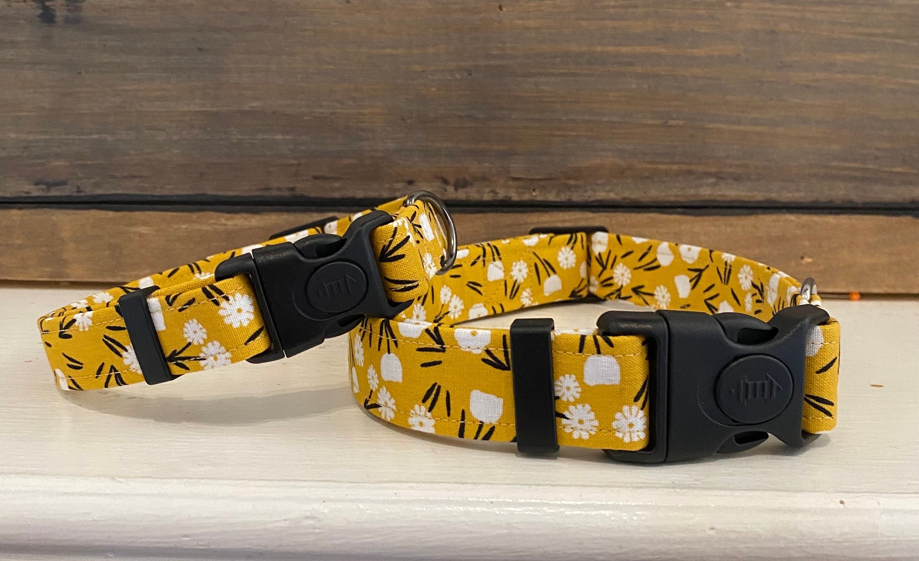 Yellow Floral Dog Collar
