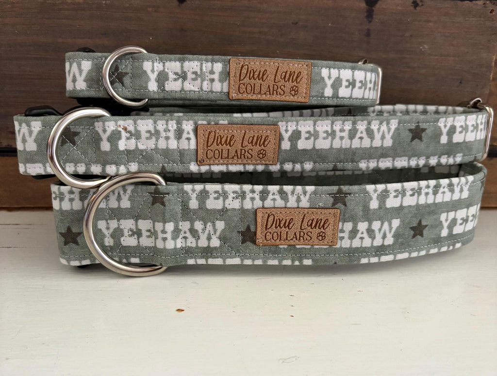 Green Yeehaw Dog Collar