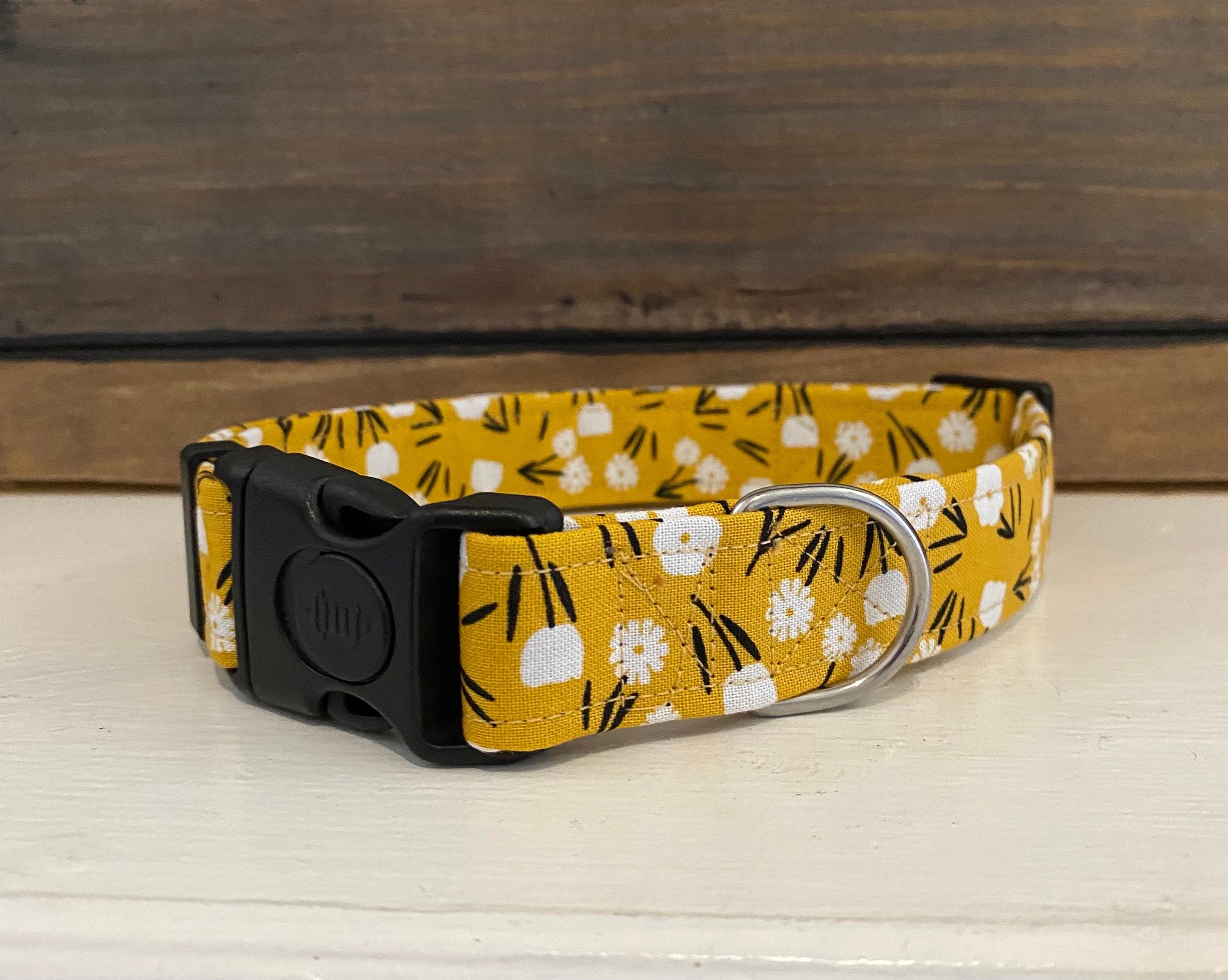 Yellow Floral Dog Collar