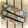 Green Hibiscus Floral Dog Collar