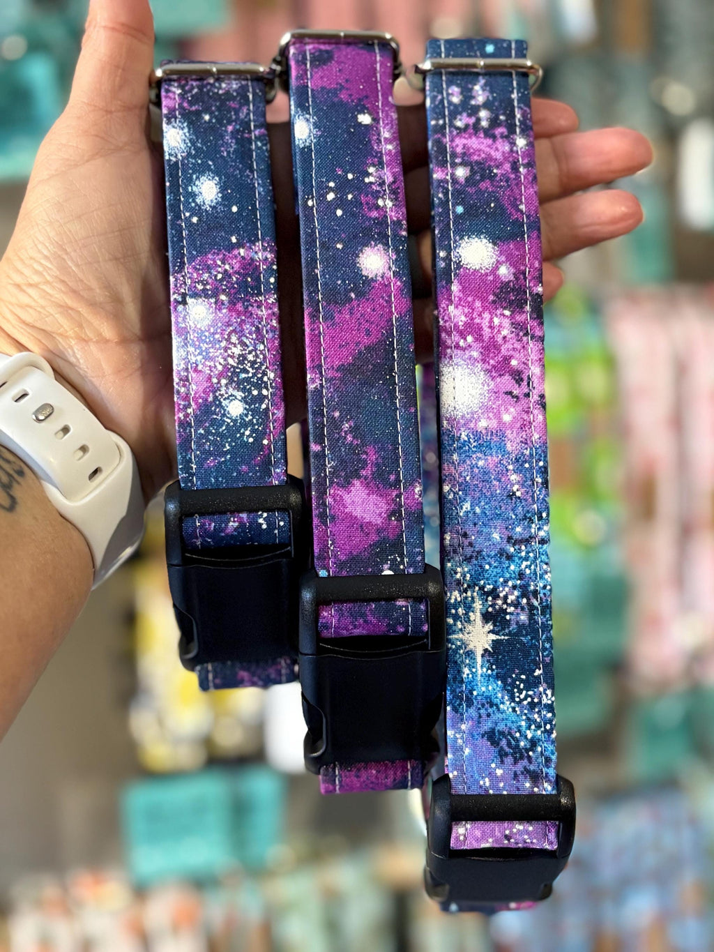 Purple Galaxy Dog Collar
