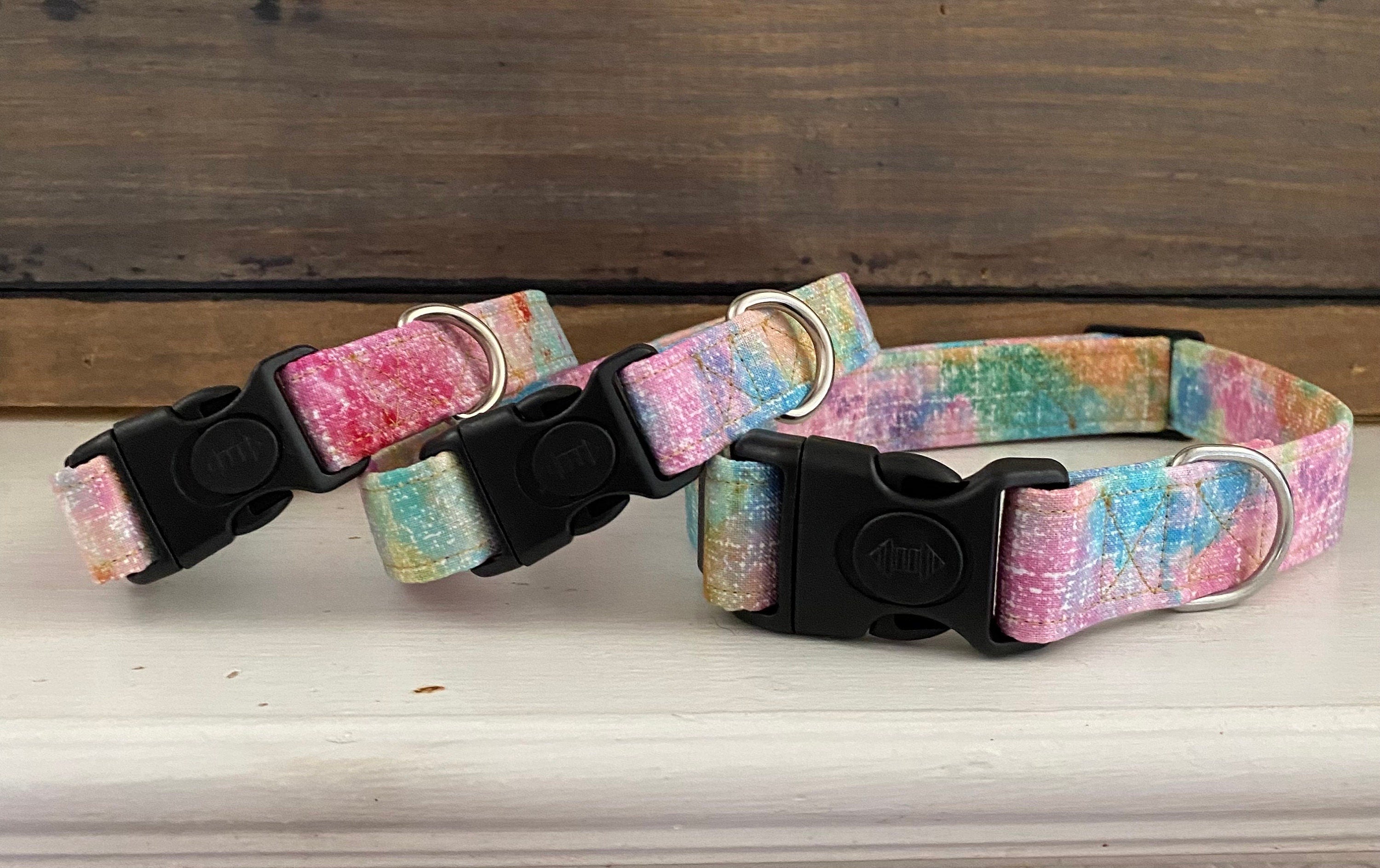 Rainbow Unicorn Tie Dye Dog Collar