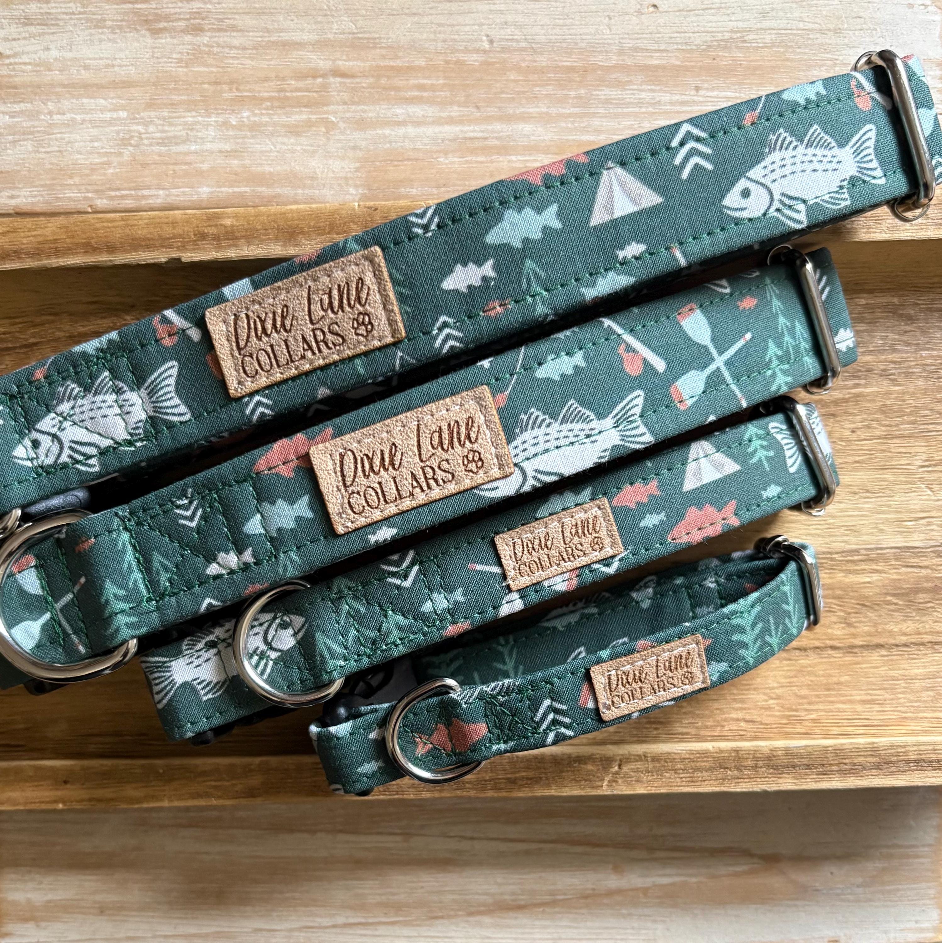 Green Fishing Dog Collar