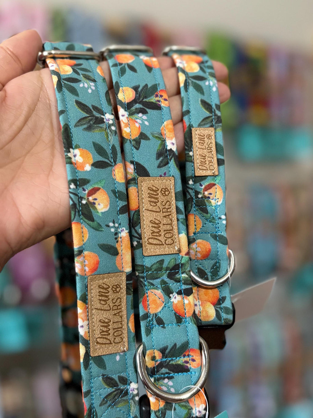 Peaches Floral Dog Collar