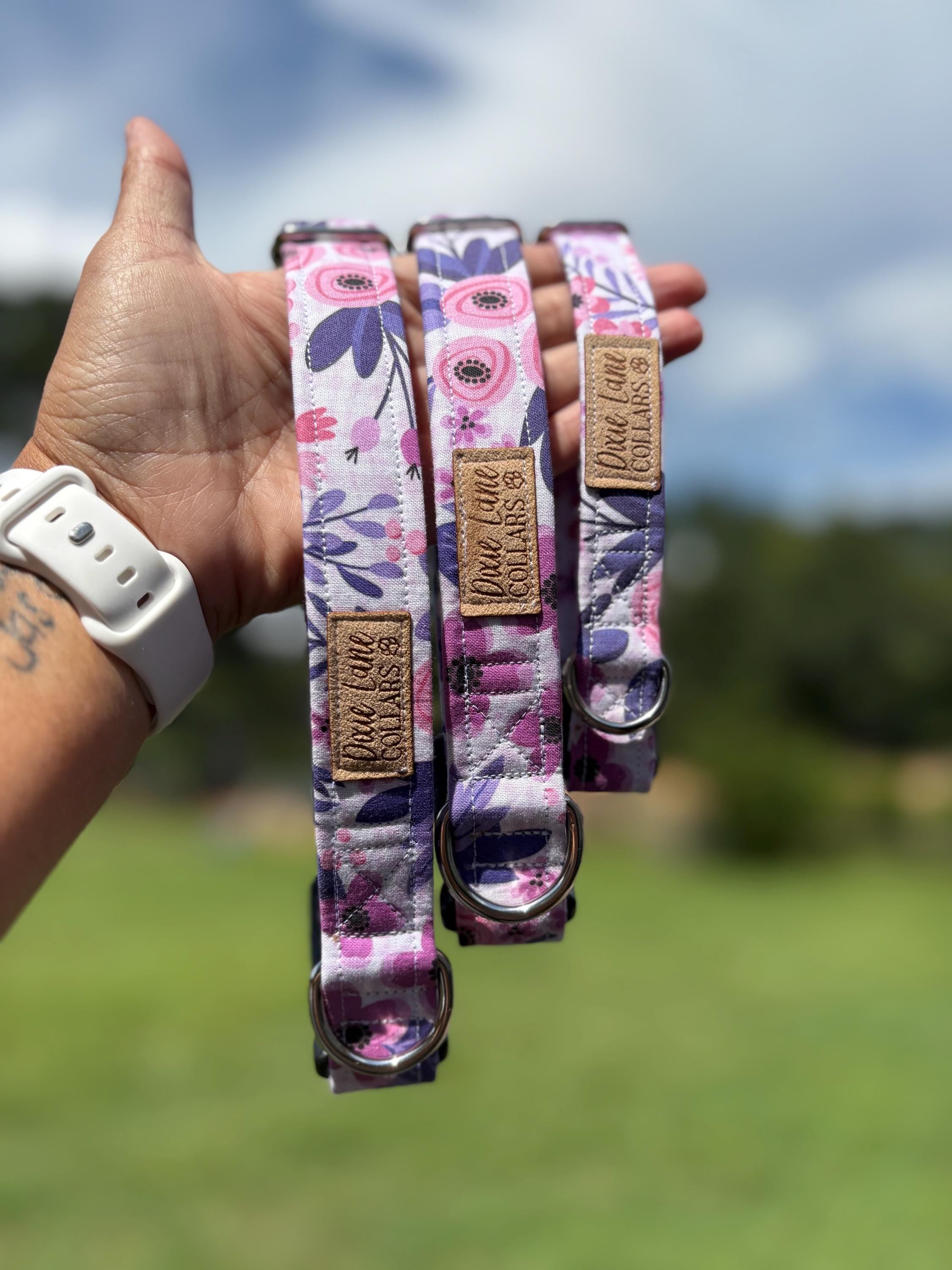 Purple Modern Floral Gingham