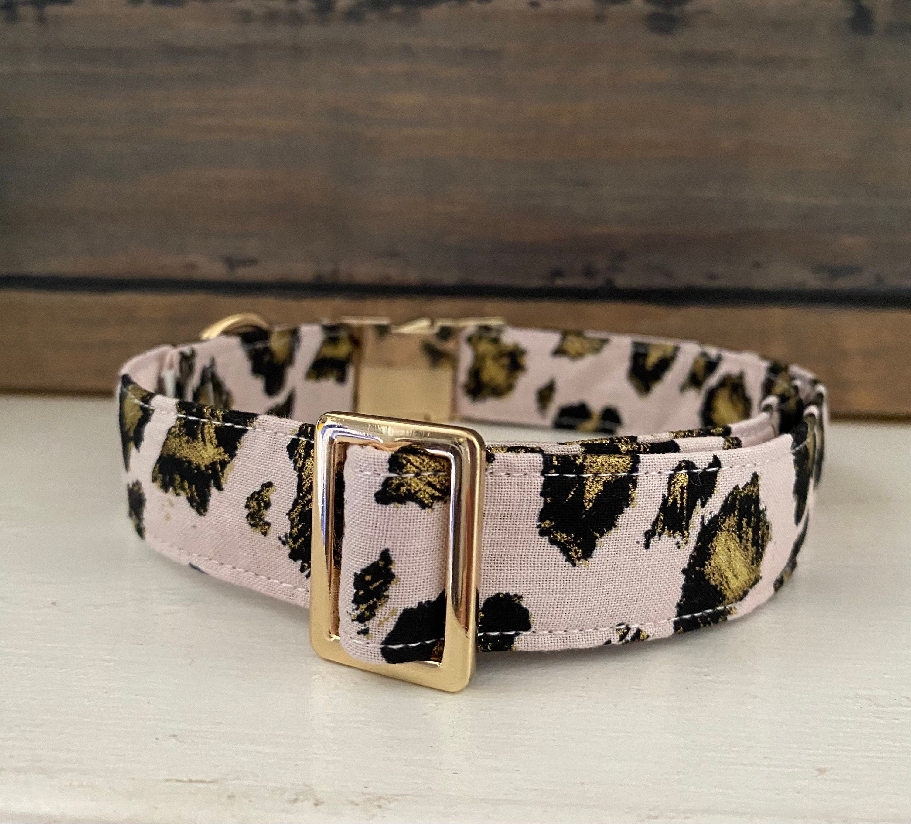 Pink Cheetah Print Dog Collar