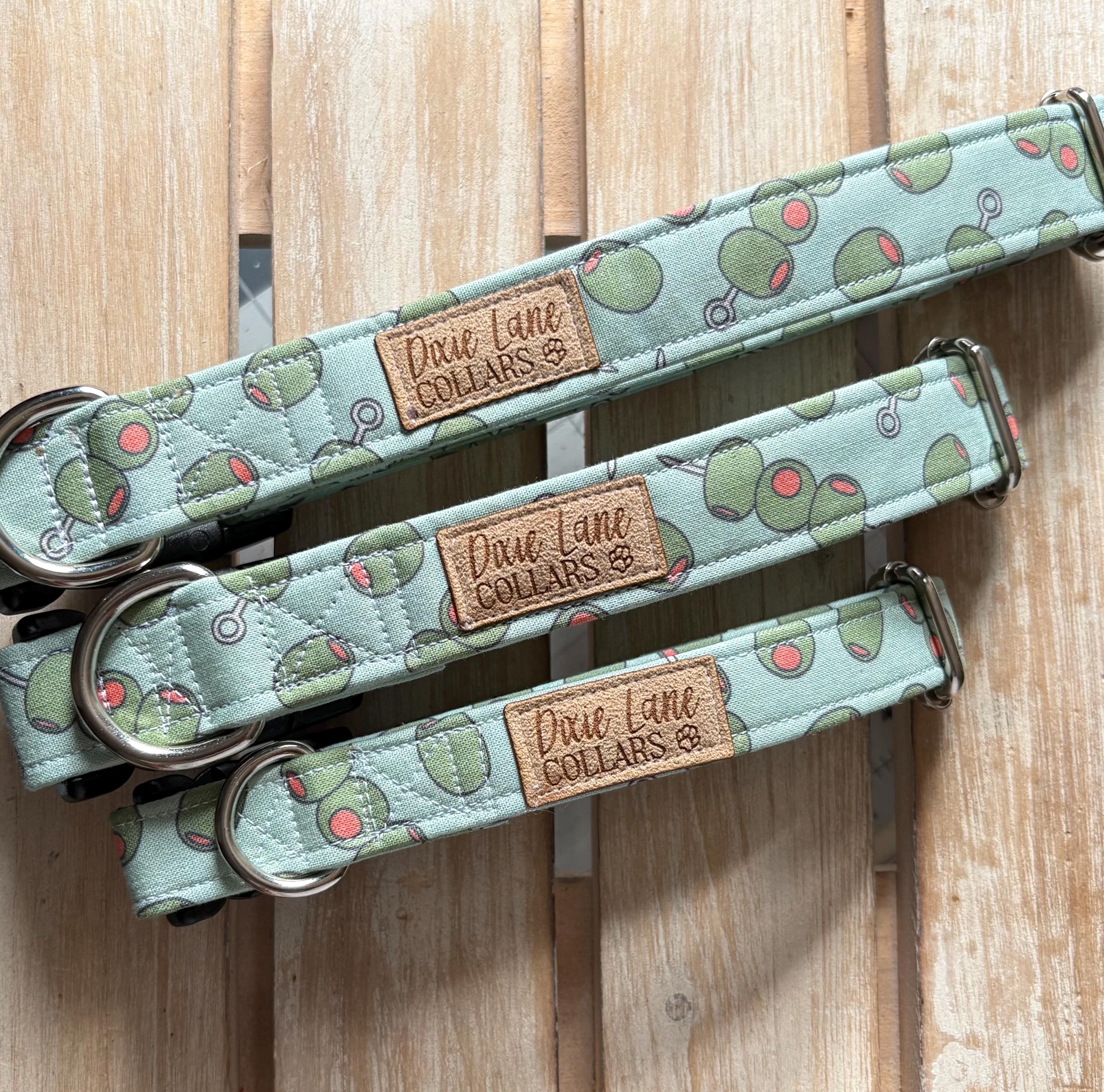 Green Olive Dog Collar