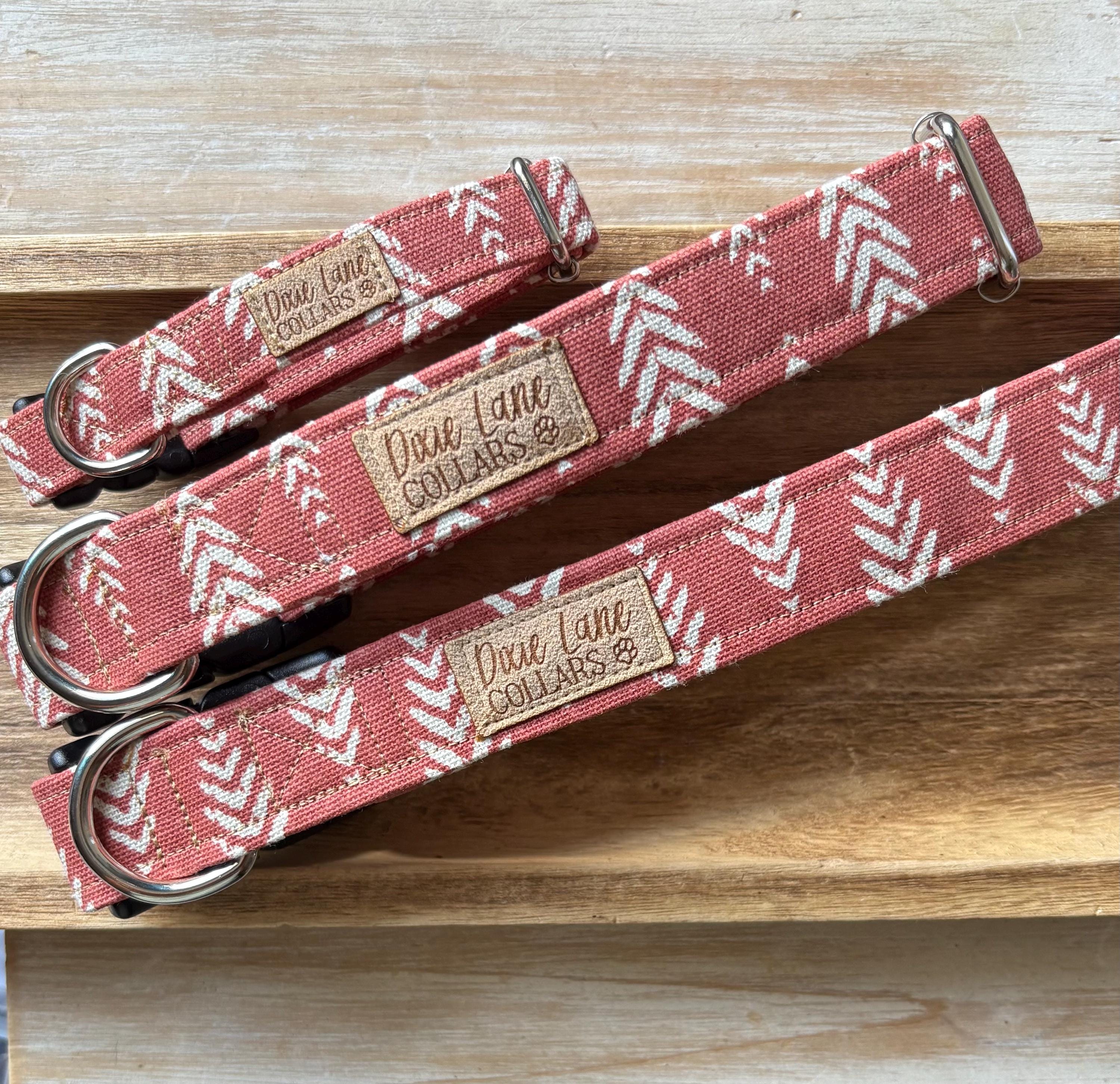 Orange Boho Feathers Dog Collar