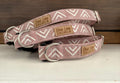 Pink Chevron Fabric Dog Collar