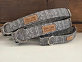 Gray Boho Chevron Print Dog Collar