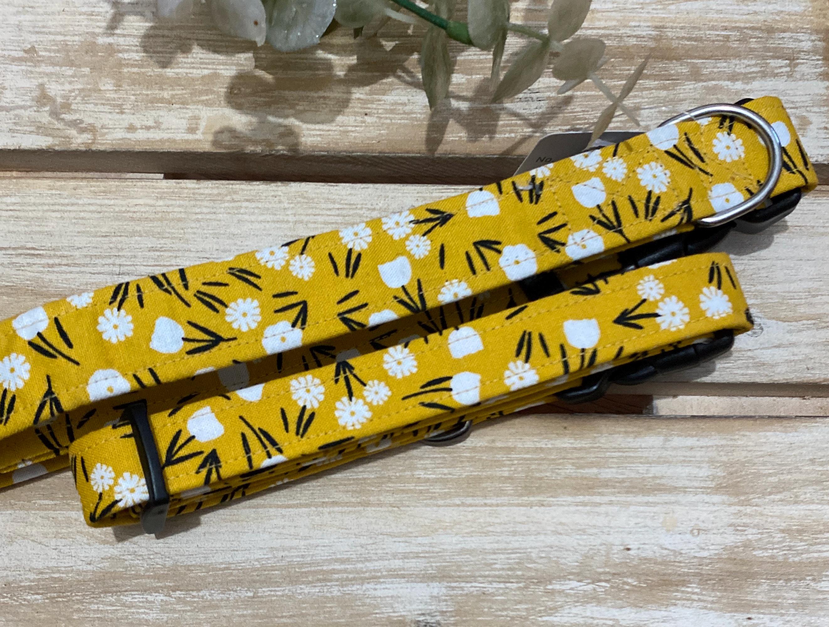 Yellow Floral Dog Collar