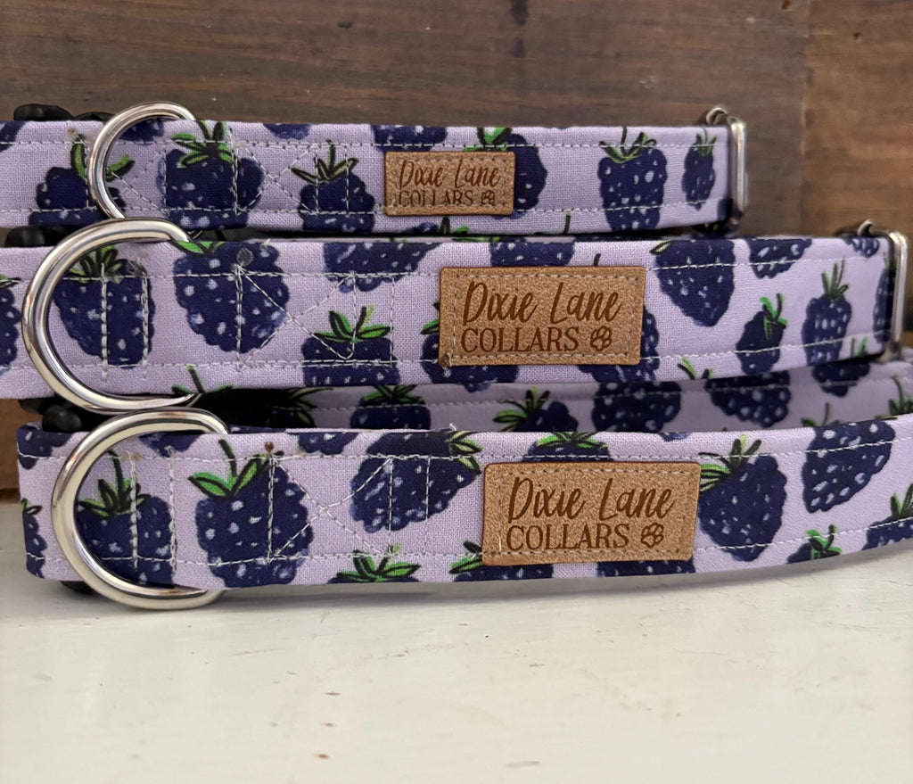 Purple Blackberry Toss Dog Collar