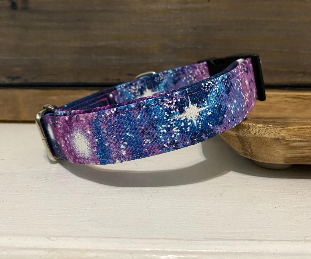 Purple Galaxy Dog Collar