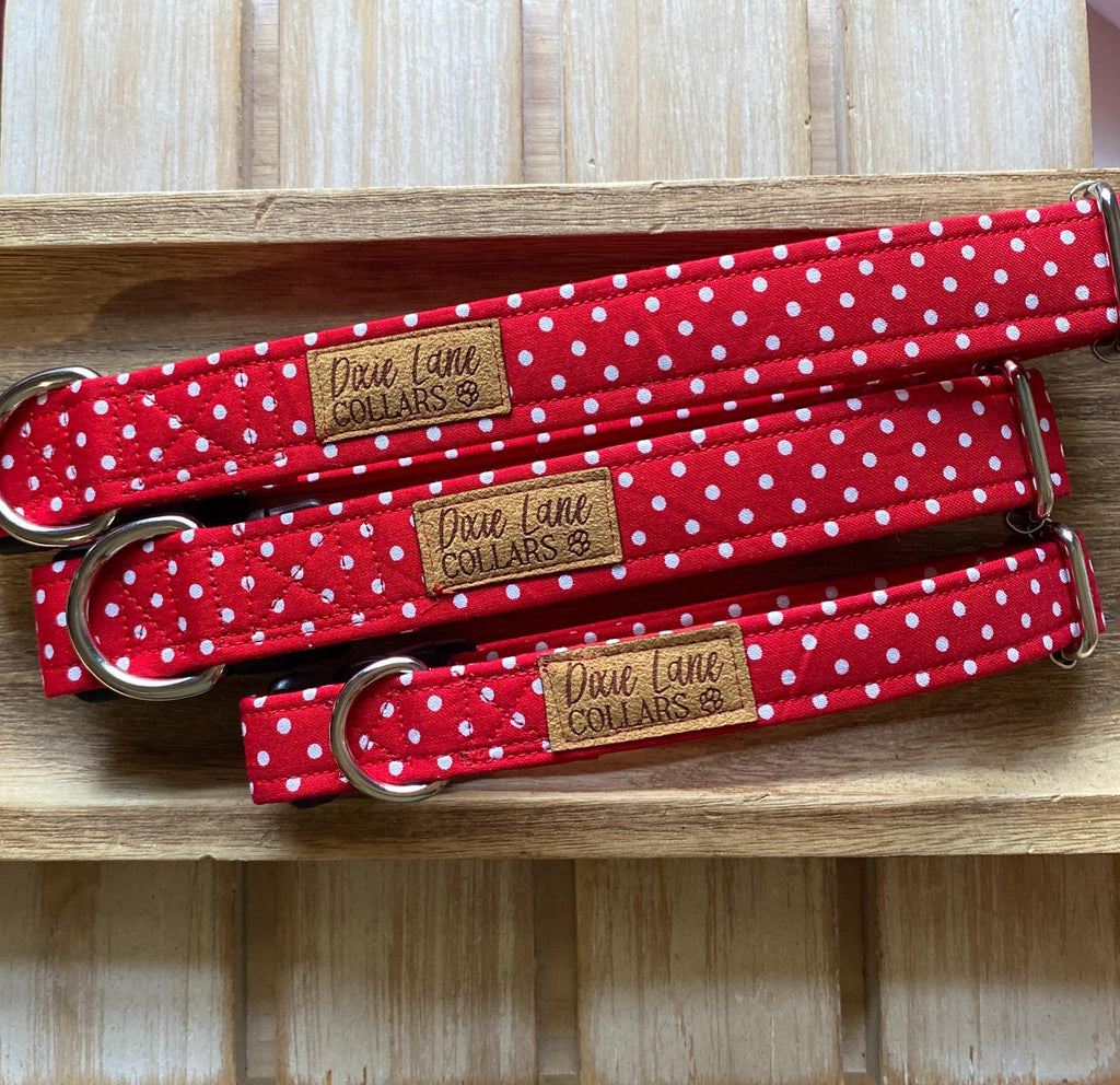 Red Polka Dot Dog Collar