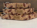 Footballs Fabric Dog Collar
