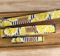 Yellow Lemon Striped Dog Collar