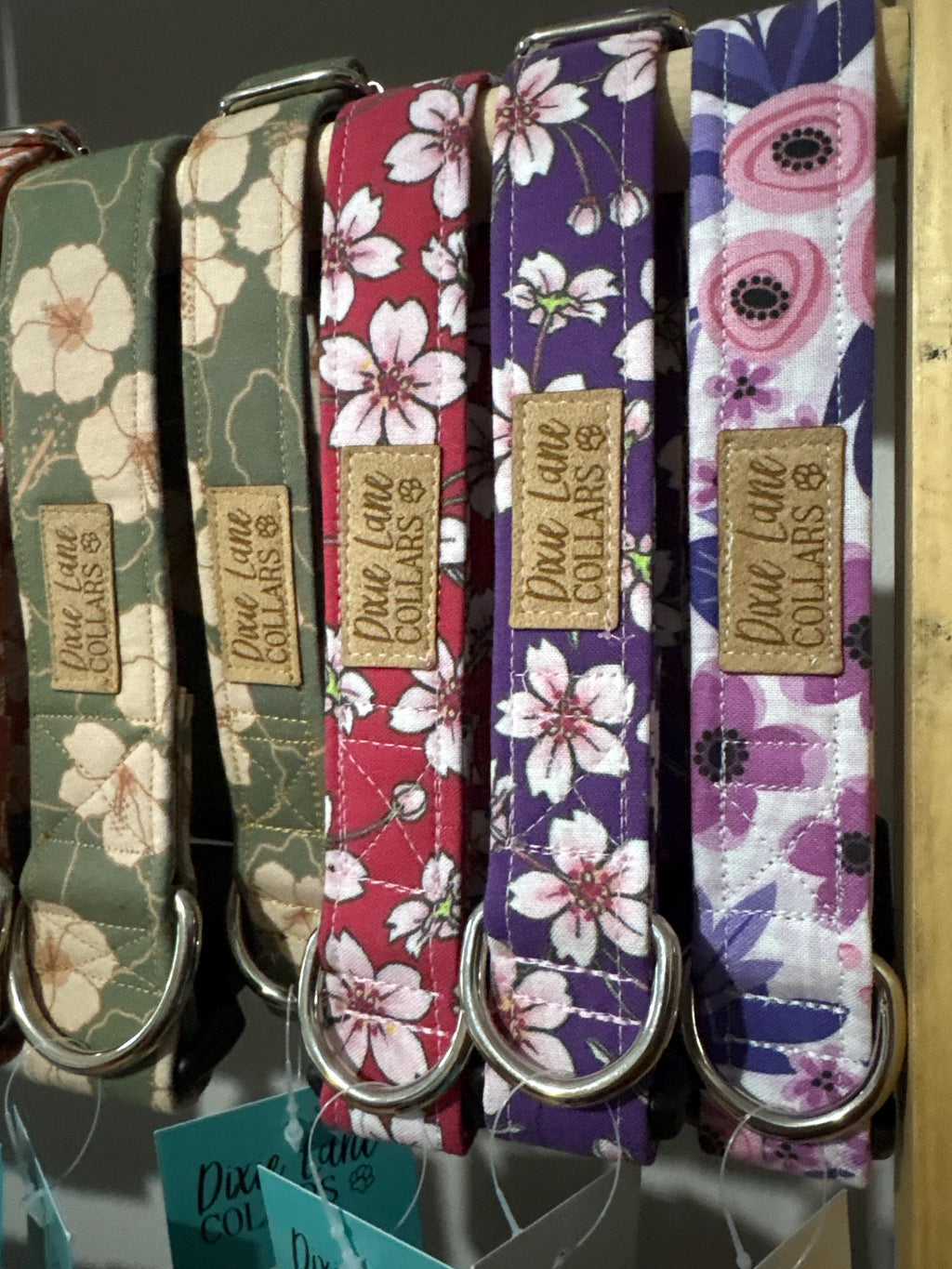 Red Cherry Blossom Dog Collar