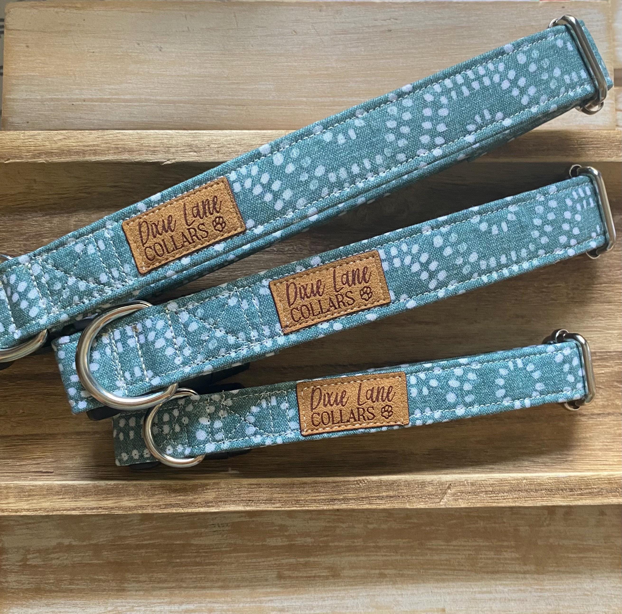 Teal Green Boho Hexagon Dog Collar