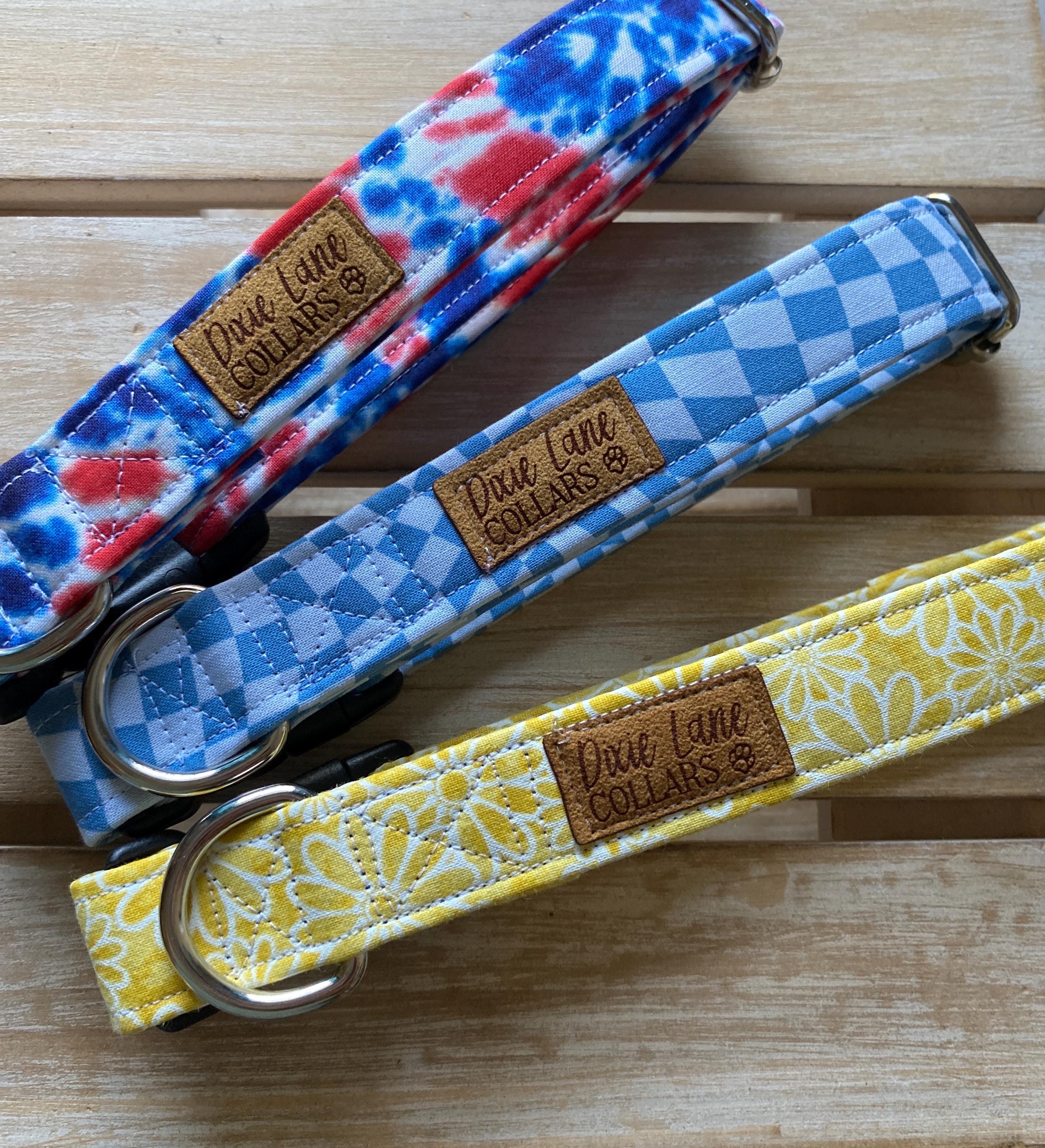 Red White and Blue Tie Dye Dog Collar