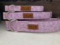 Lavender Smiley Face Dog Collars