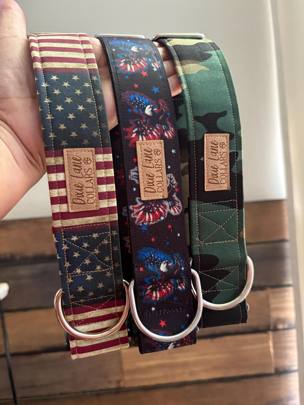 Distressed American Flag Dog Collar