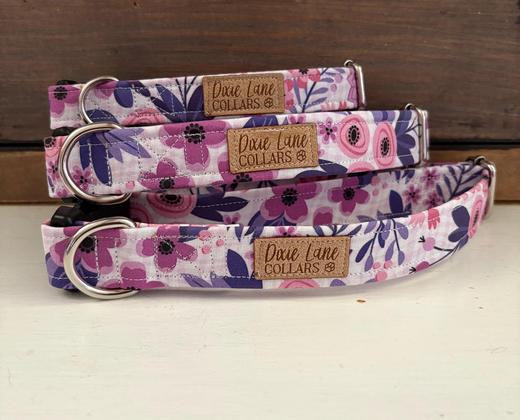 Purple Modern Floral Gingham