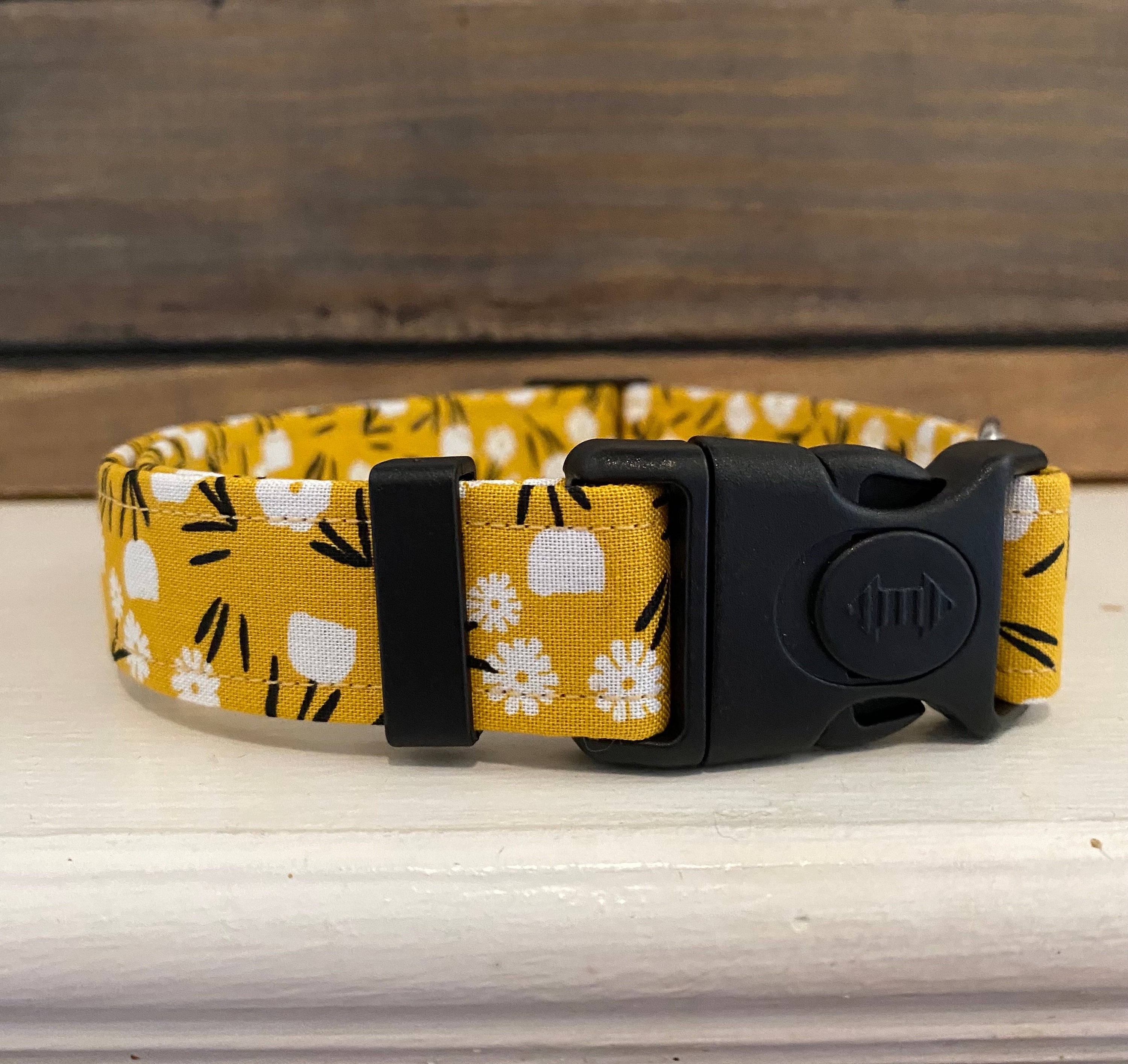 Yellow Floral Dog Collar