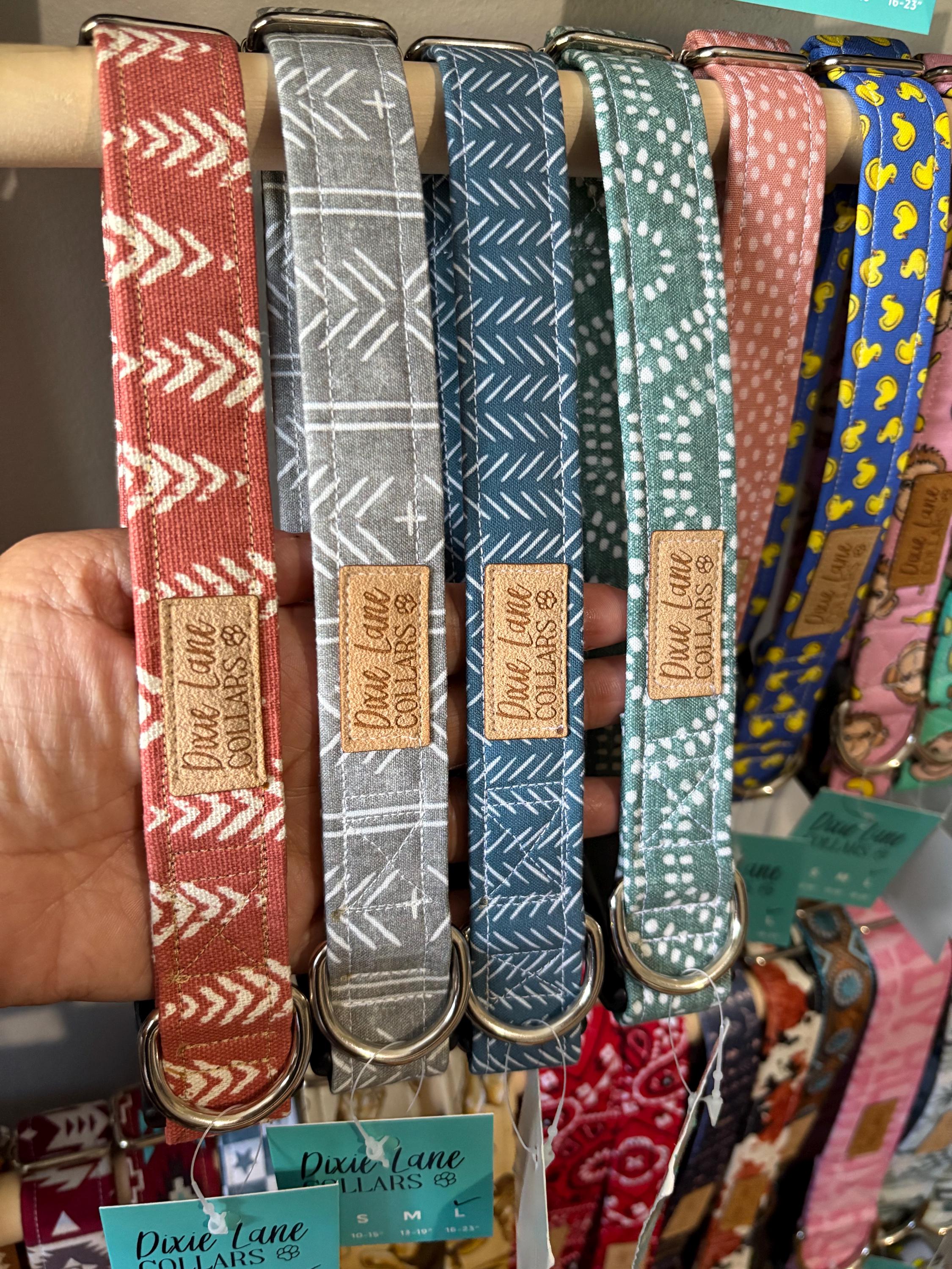 Gray Boho Chevron Print Dog Collar