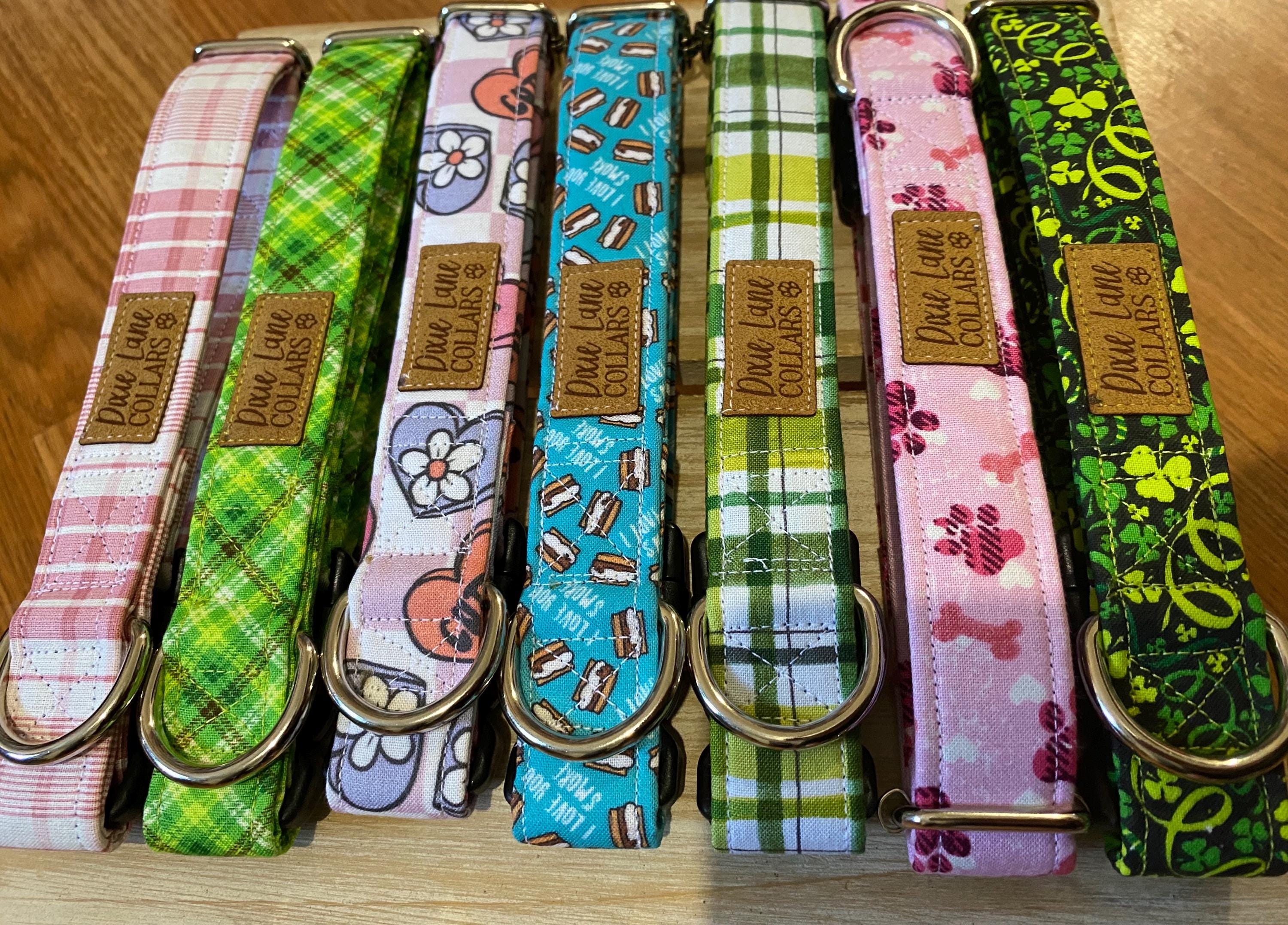 Pink Plaid Dog Collar
