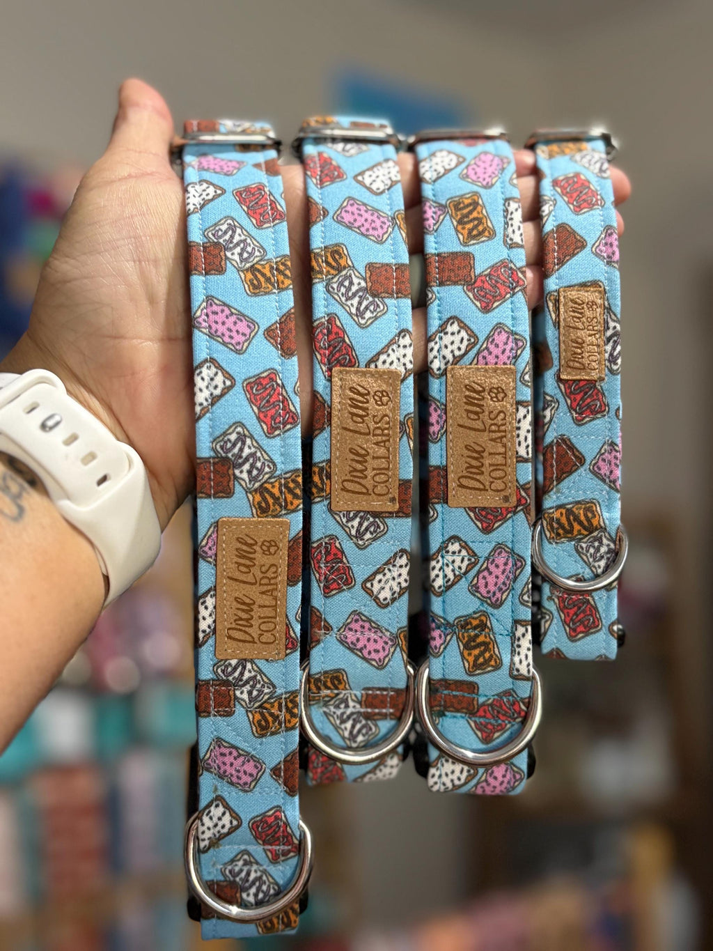Pop-Tart Pastry Print Dog Collar