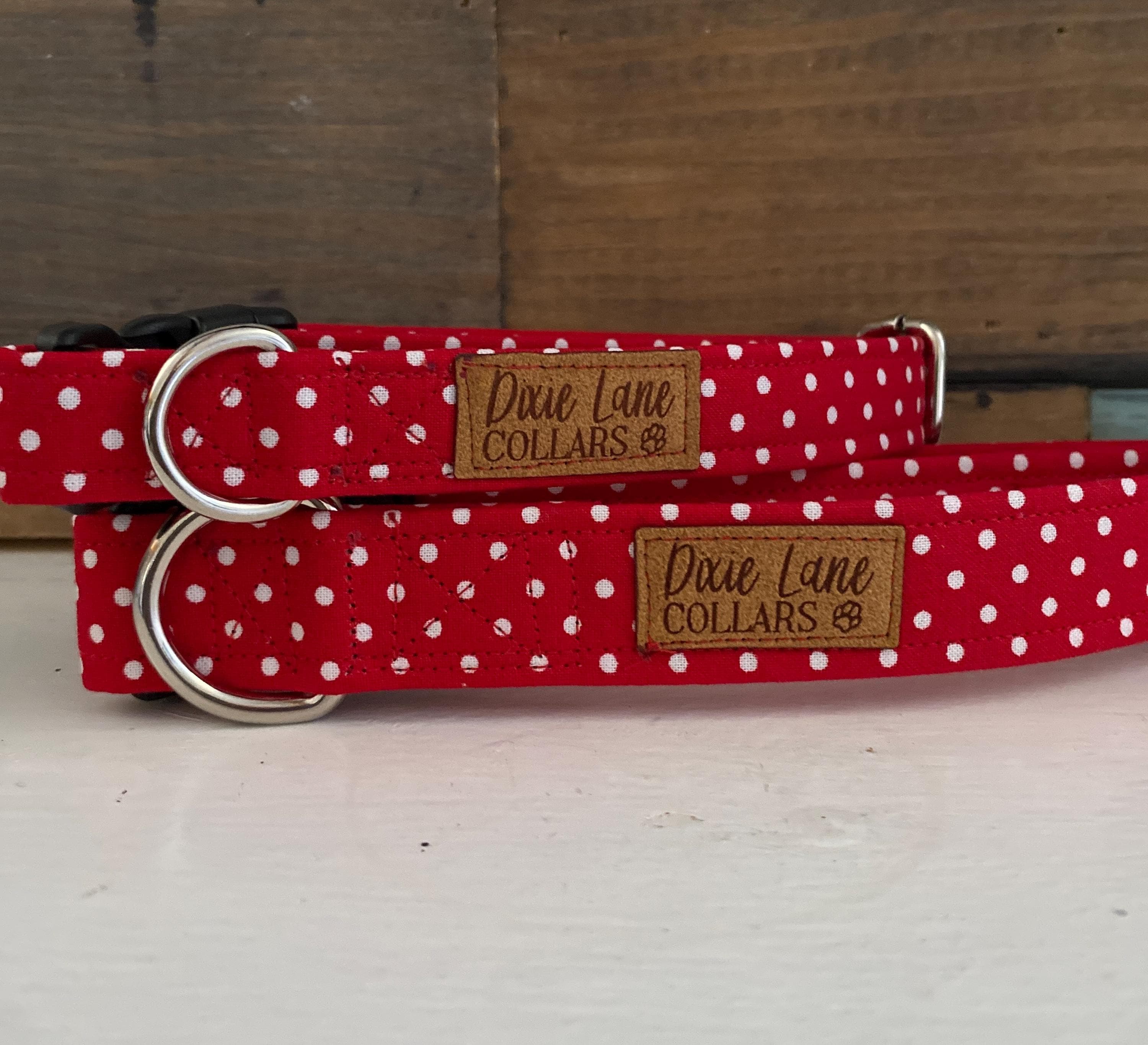 Red Polka Dot Dog Collar
