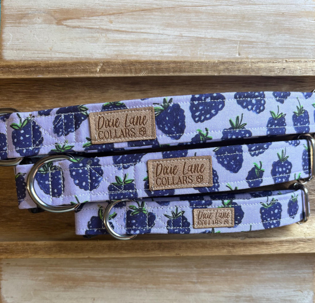 Purple Blackberry Toss Dog Collar