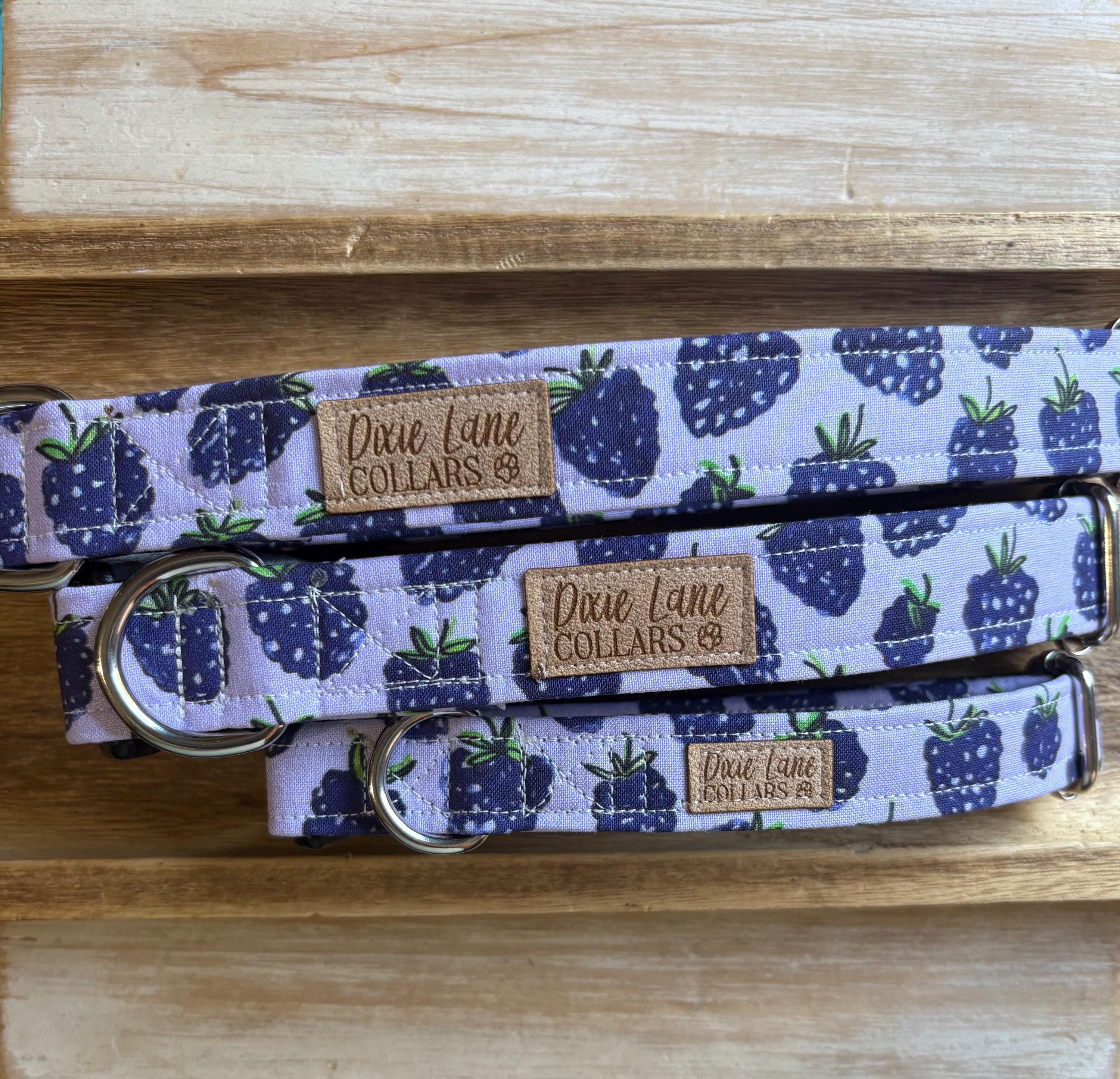 Purple Blackberry Toss Dog Collar