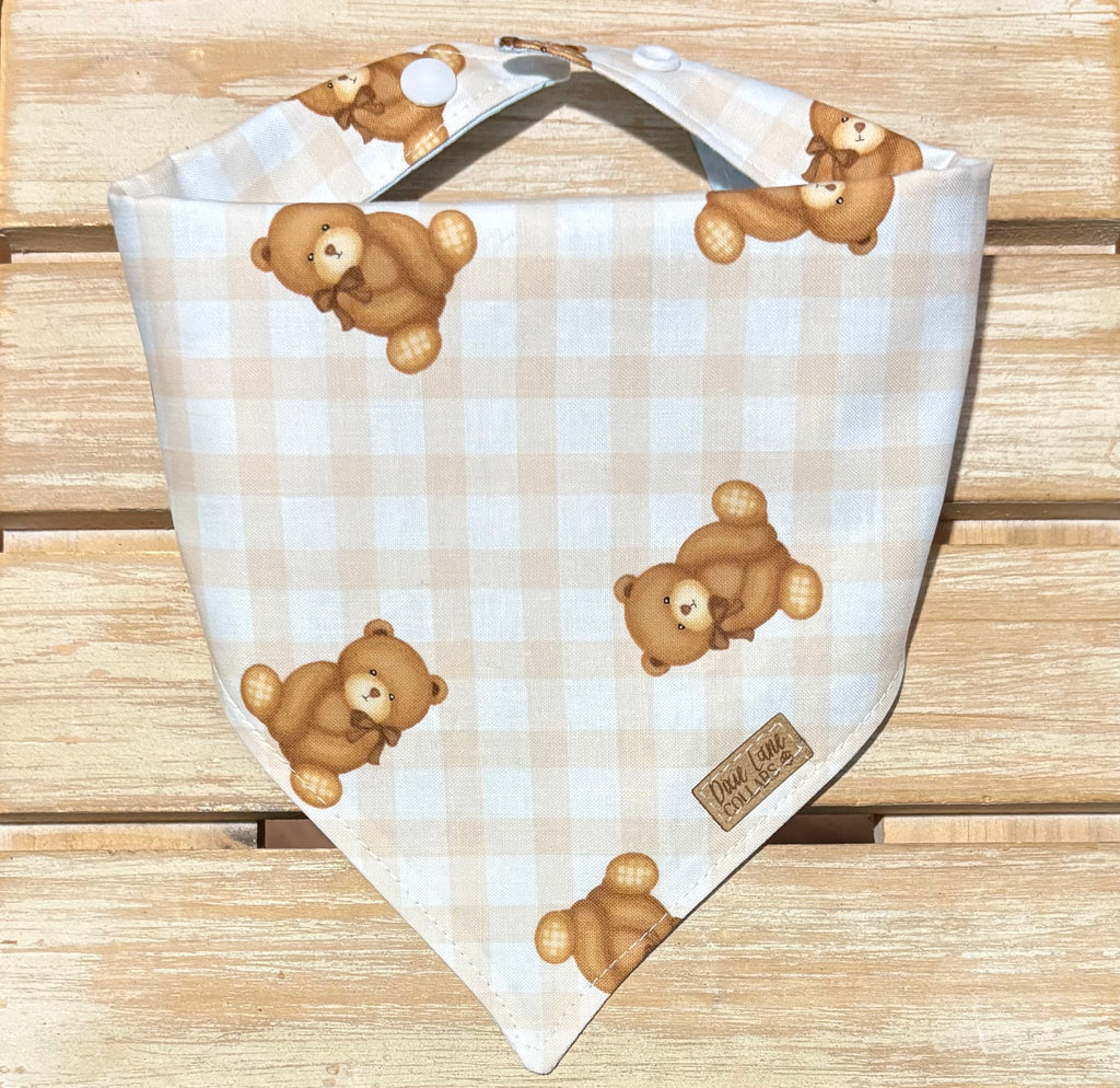 Teddy Bear and Clouds Reversible Dog Bandana